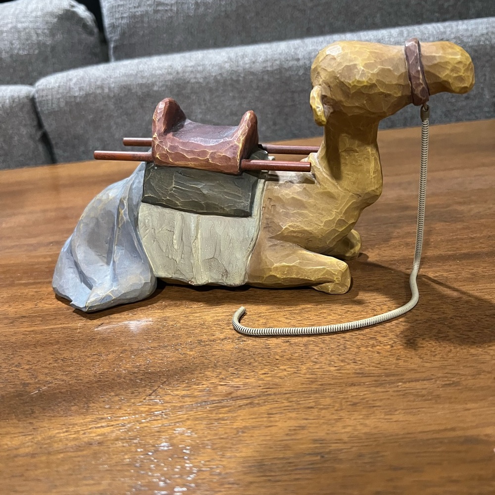 Handcrafted Wooden Camel Sculpture